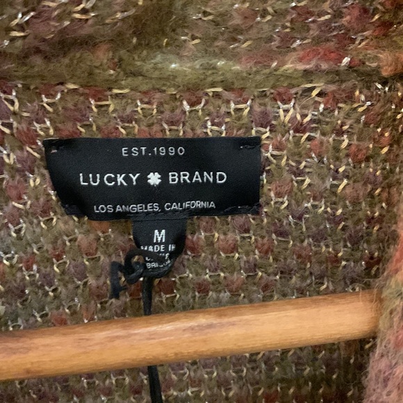 NWT Lucky Brand drape front knit sweater size M - Picture 3 of 6